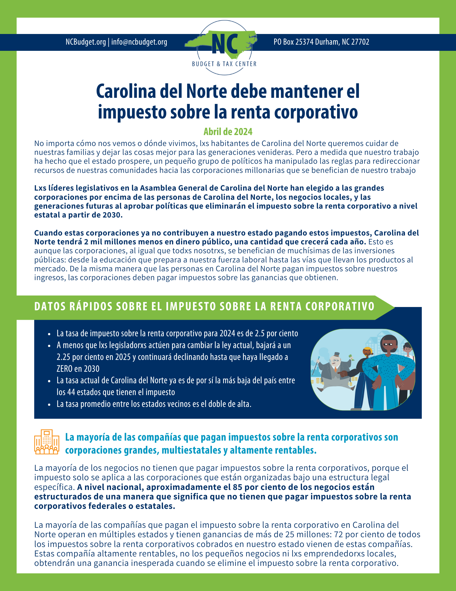 Carolina del Norte debe mantener el impuesto sobre la renta corporativo ...